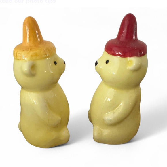 Vintage Honey Bear Yellow and Red Salt and Pepper Shakers - Picture 3 of 5